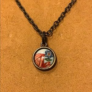 Vintage painted necklace
